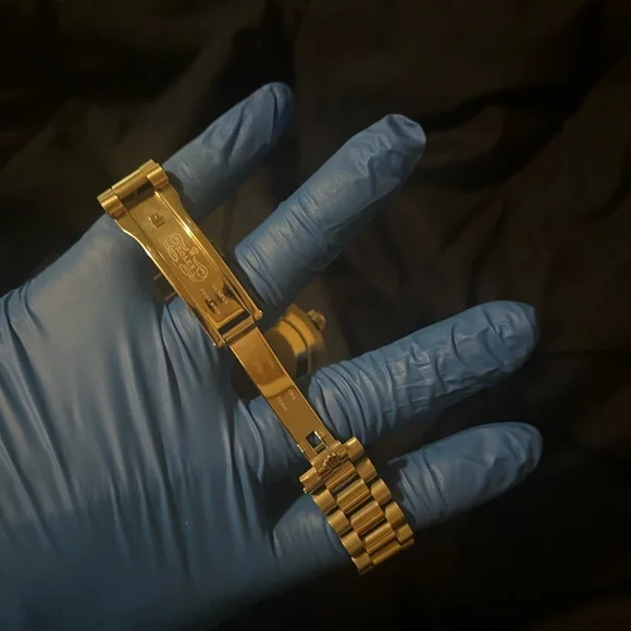 Gold Watch with Black Dial